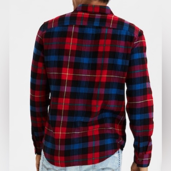 AEO SERIOUSLY SOFT FLANNEL SHIRT XL - Picture 3 of 12